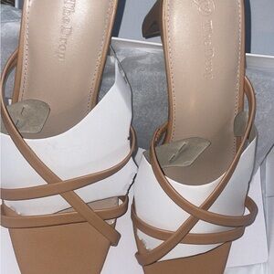 The Drop Amelie Square Toe Slip On Sandals Size US 8 Strappy